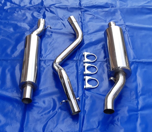 Edelstahl Auspuffanlage VW Scirocco 1 (53) mit VSD S-Rohr 60