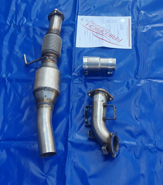 Kia Cee`d Pro Cee´d Hyundia I30 G4FJ Downpipe 70 mm mit 200er Zellerkat für 1,6 L Turbo 150 KW