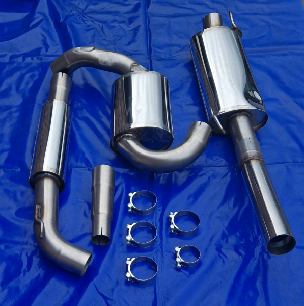 3 Zoll-Anlage VW Golf 3 Variant 1x76 mit Gutachten von Friedrich Motorsport