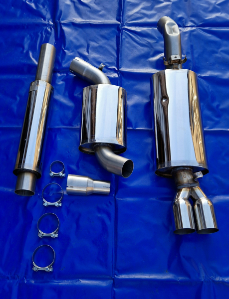 3 Zoll (76mm) VW Golf 2 Endrohr 2x80 Friedrich Motorsport