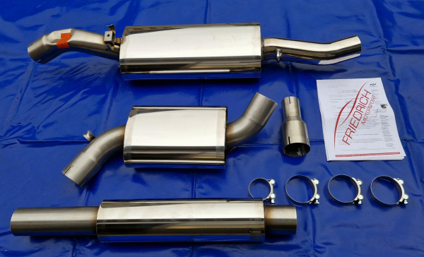 3 Zoll (76mm) VW Golf 2 Endrohr S-76 Friedrich Motorsport