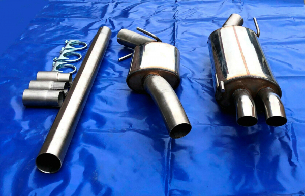 Edelstahl Auspuffanlage Gruppe A VW Golf 3 im VR6-Look