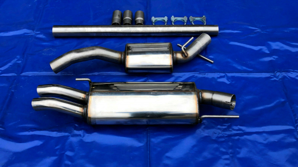 Edelstahl Auspuffanlage Gruppe A VW Golf 3 im VR6-Look