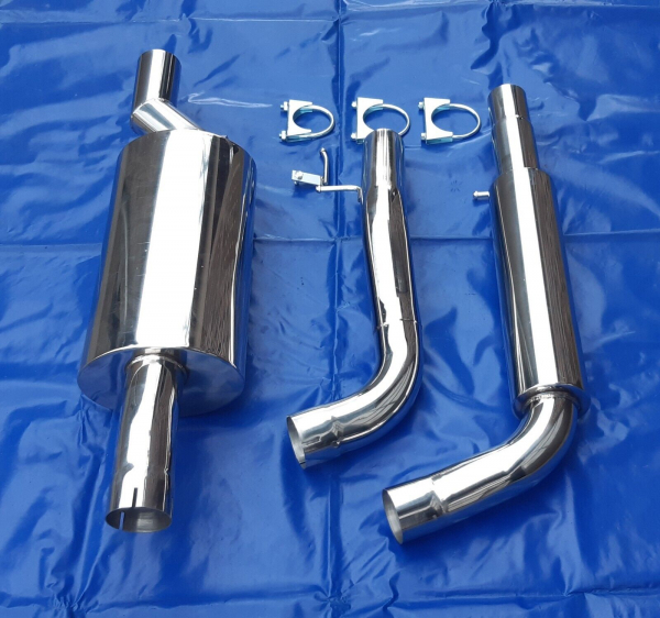 Edelstahl Auspuffanlage Audi TT 8N 3 Zoll 76 mm