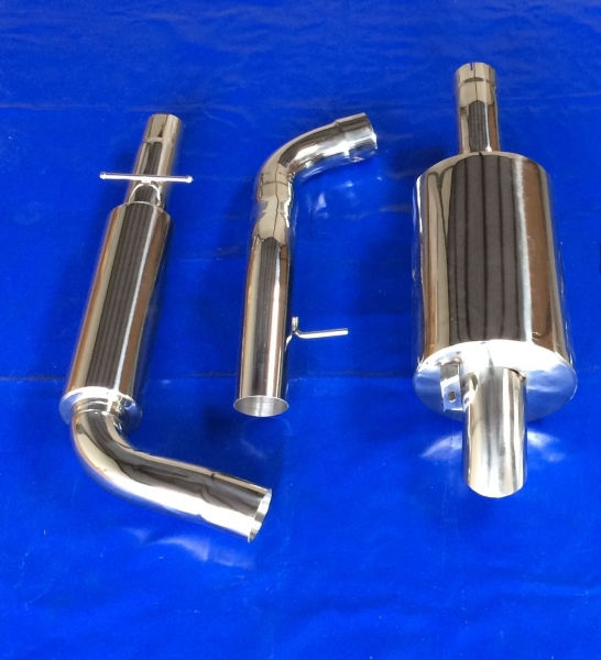 GM Edelstahl Auspuffanlage VW Golf 4 Variant 3 Zoll 76mm Endrohr Diesellook ohne