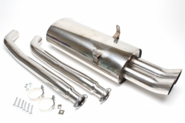 Edelstahl Auspuffanlage 2x76mm DTM BMW 3er E36