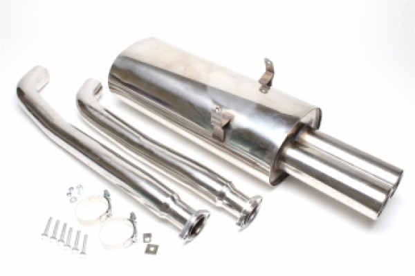 Edelstahl Auspuffanlage 2x76mm BMW 3er E36