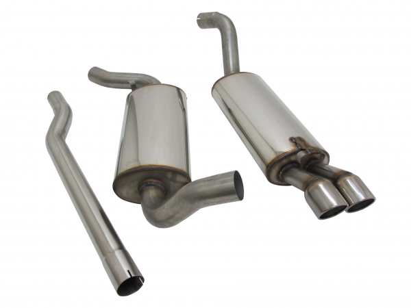 Edelstahlauspuff Anlage 2x76mm SR für Audi 80/90 B3 Typ 89