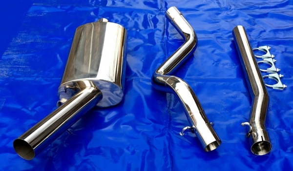 Edelstahl Auspuffanlage VW Scirocco 1 mit VR 1x76 FK