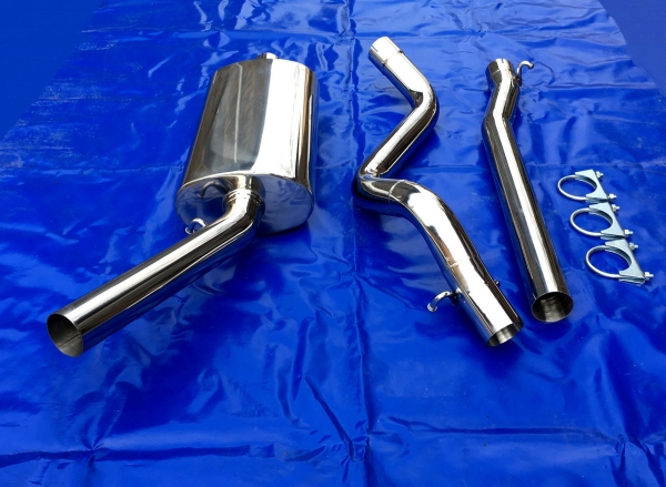 Edelstahl Auspuffanlage VW Scirocco 1 (53) mit VR 1x60 FK