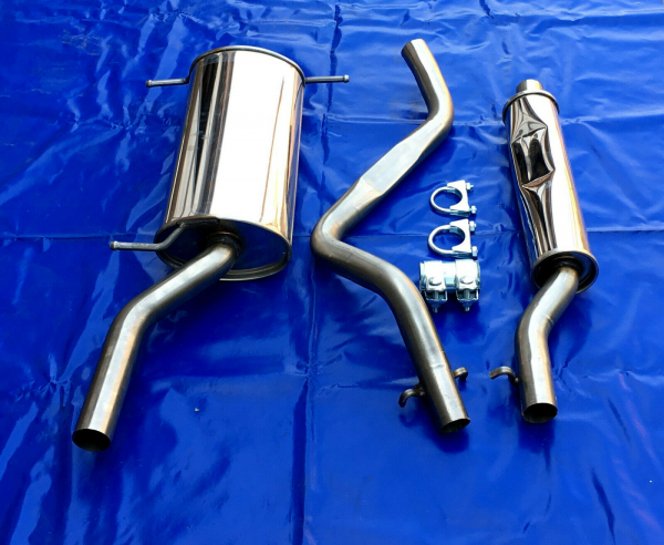 Edelstahl Auspuffanlage VW Golf 1 Cabrio mit VSD Novus