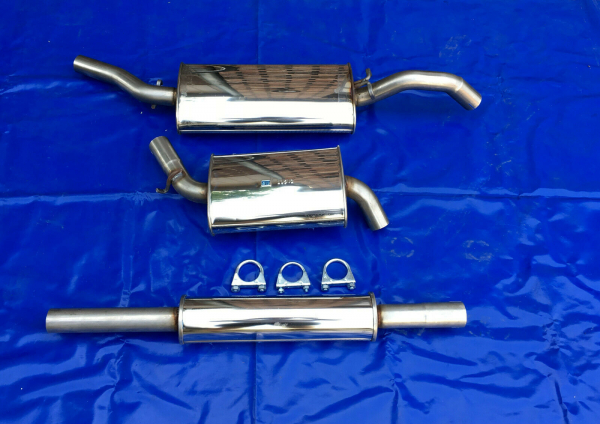 Edelstahl Auspuffanlage VW Golf 2 GTI  von Novus  50mm Edelstahl