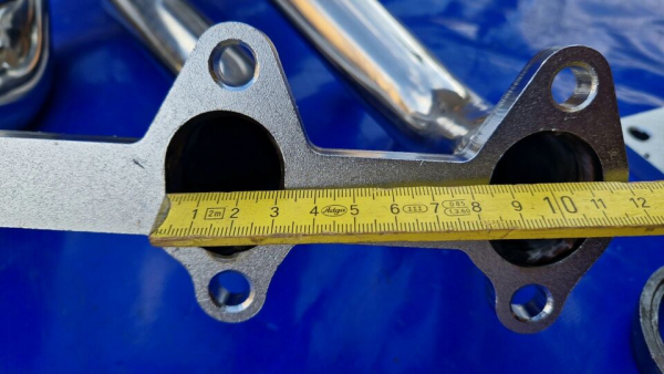 Edelstahl Fächerkrümmer 8v 1.6 mit Katrohr 50 mm