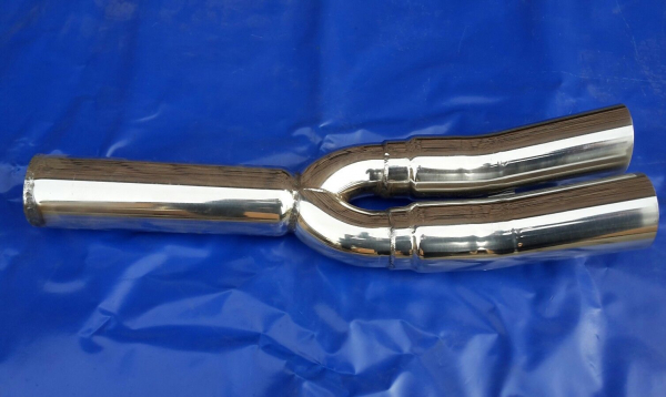 Endrohr 2x76 DTM rund und scharf mit 76 er Anschluss (3 Zoll)