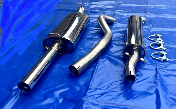 Edelstahlauspuffanlage Gruppe A Opel Ascona C Stufenheck 1x60