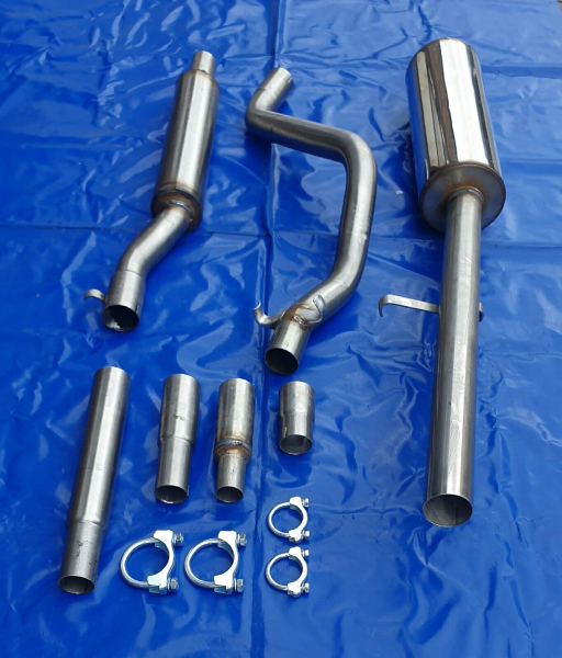 Edelstahl Auspuffanlage Jetta 1   1x60 mit E-Nummer und Gutachten