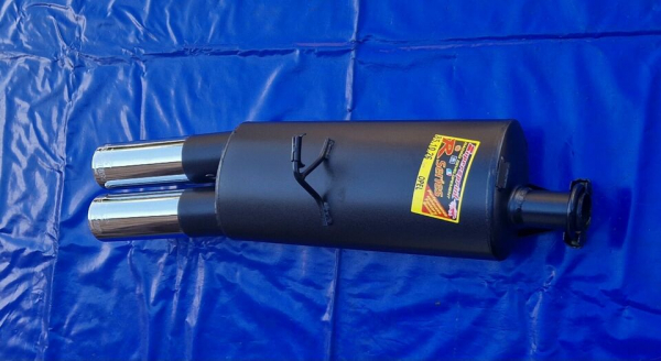 Supersprint Endschalldämpfer Opel Kadett E und Cabrio 2x80 rund gebörtelt