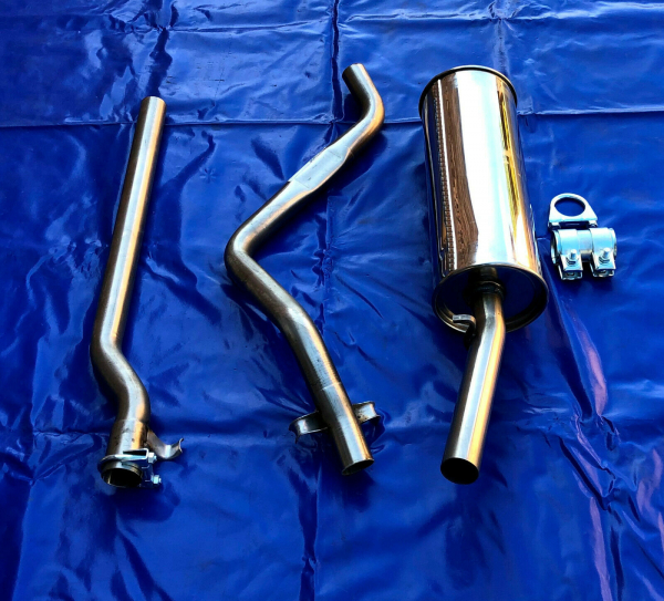 Edelstahl Auspuffanlage VW Scirocco 1 mit VR und rund Novus