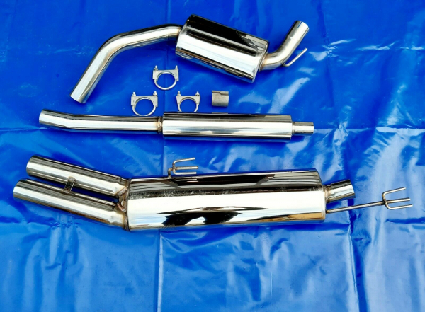 Edelstahl Auspuffanlage VW Passat 35i Limo und Variant   2x76