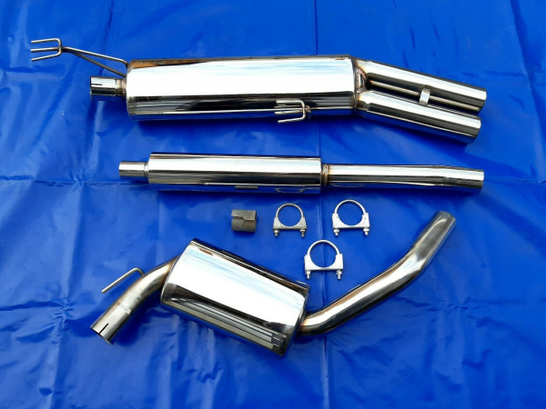 Edelstahl Auspuffanlage VW Passat 35i Limo und Variant   2x76