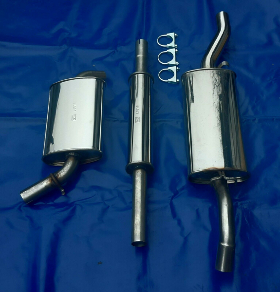 Edelstahl Auspuffanlage VW Golf 2 von Novus 50er mit VSD u S-60