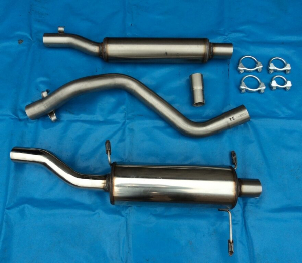 Edelstahl Auspuffanlage in 55mm mit S-60