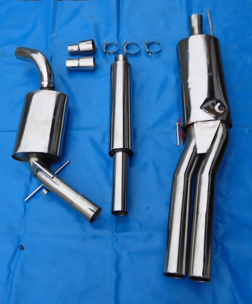 VW Golf 3 Variant Edelstahlanlage 2x76 gerade