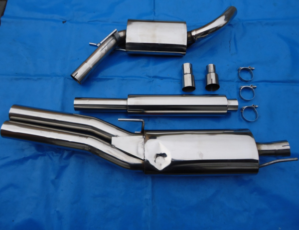 VW Golf 3 Variant Edelstahlanlage 2x76 gerade