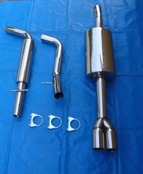 Edelstahl Auspuffanlage VW Golf 4 Variant  2x76 gerade GM