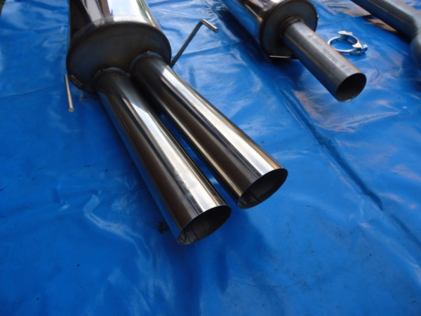 Edelstahl Auspuffanlage Opel Astra G Cabrio und Coupe 2x76
