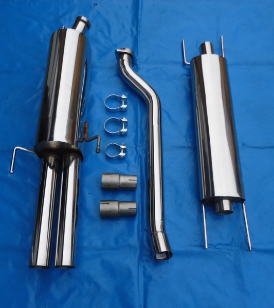 Edelstahl Auspuffanlage Opel Astra G Cabrio und Coupe  2x70