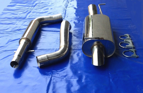 Edelstahl Auspuffanlage VW Golf 4 Limo 3 Zoll (76 mm) Diesellook Friedrich Motorsport