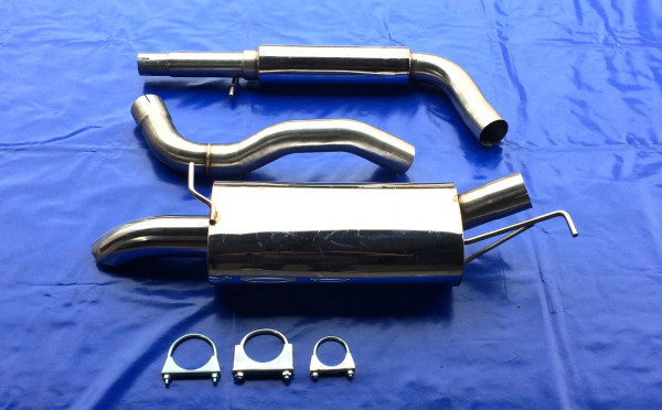 Edelstahl Auspuffanlage VW Golf 4 Variant 3 Zoll (76 mm) Diesellook Friedrich Motorsport