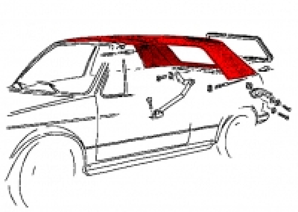 Dachhimmel VW Golf 1 Cabrio schwarz ab Bj 84